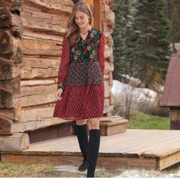 SUNDANCE PATTERNS OF WONDER DRESS SIZE MEDIUM PETITE - Picture 2 of 9